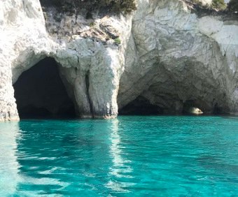 blue water and cave kefalonia